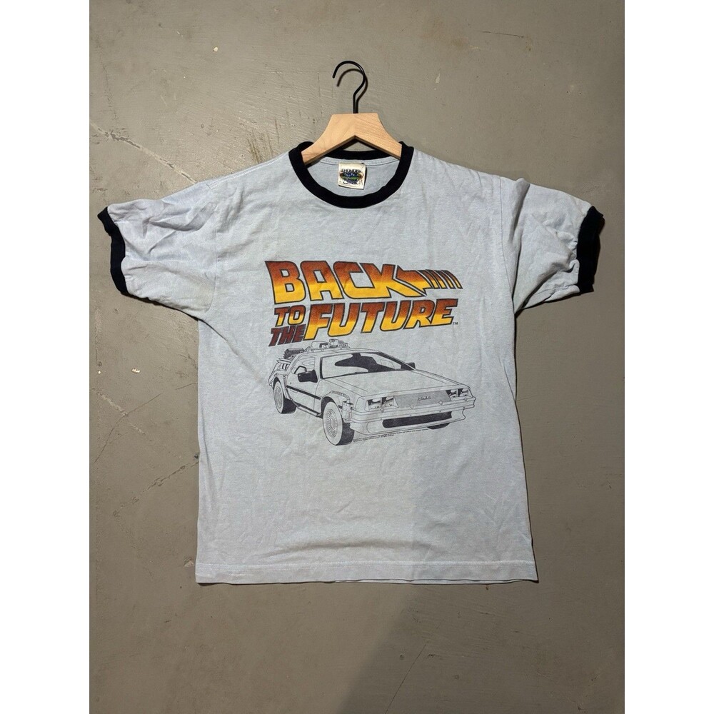 Back To The Future Vintage Movie Promo Ringer Shirt Mens Medium Thunder Creek